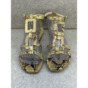 Salvador Spena Snakeskin Leather Flat Sandals Size 38/7.5 - Re-Soled